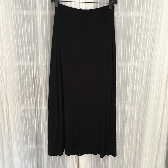 NWOT DKNY Double Layer Knit Maxi Skirt - Picture 4 of 4